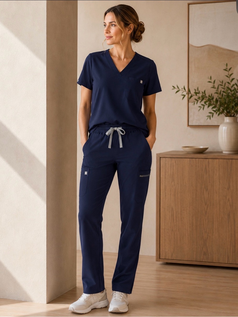 FIGS Yola Navy Scrub Pants XS/P Petite